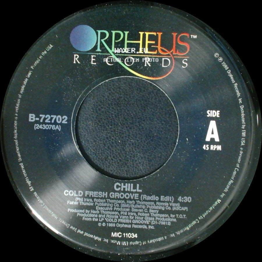 Chill - Cold Fresh Groove (Radio Edit) / Cold Fresh Groove (Underground Radio Mix) side A