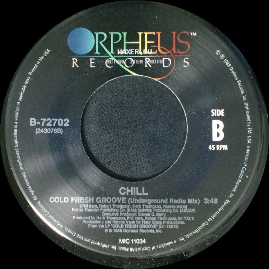 Chill - Cold Fresh Groove (Radio Edit) / Cold Fresh Groove (Underground Radio Mix) side B