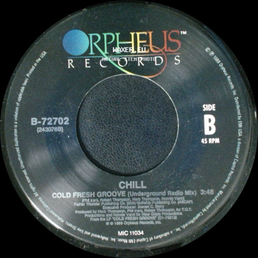 Chill - Cold Fresh Groove (Radio Edit) / Cold Fresh Groove (Underground Radio Mix) side B