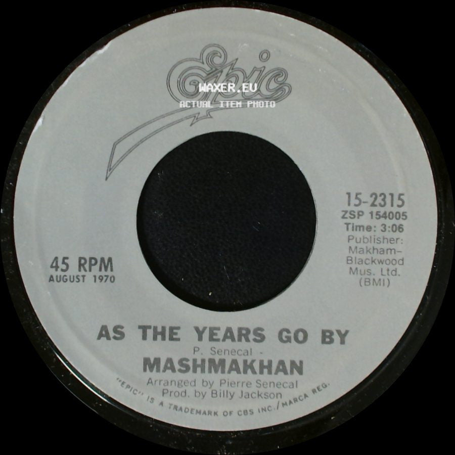 Christie / Mashmakhan - Yellow River / As The Years Go By side B