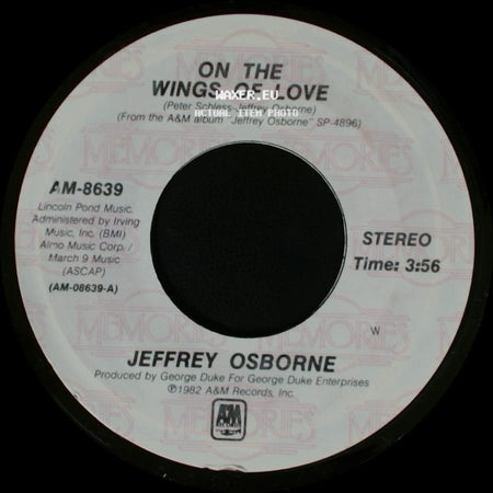 Jeffrey Osborne - I Really Don't Need No Light / On The Wings Of Love side B