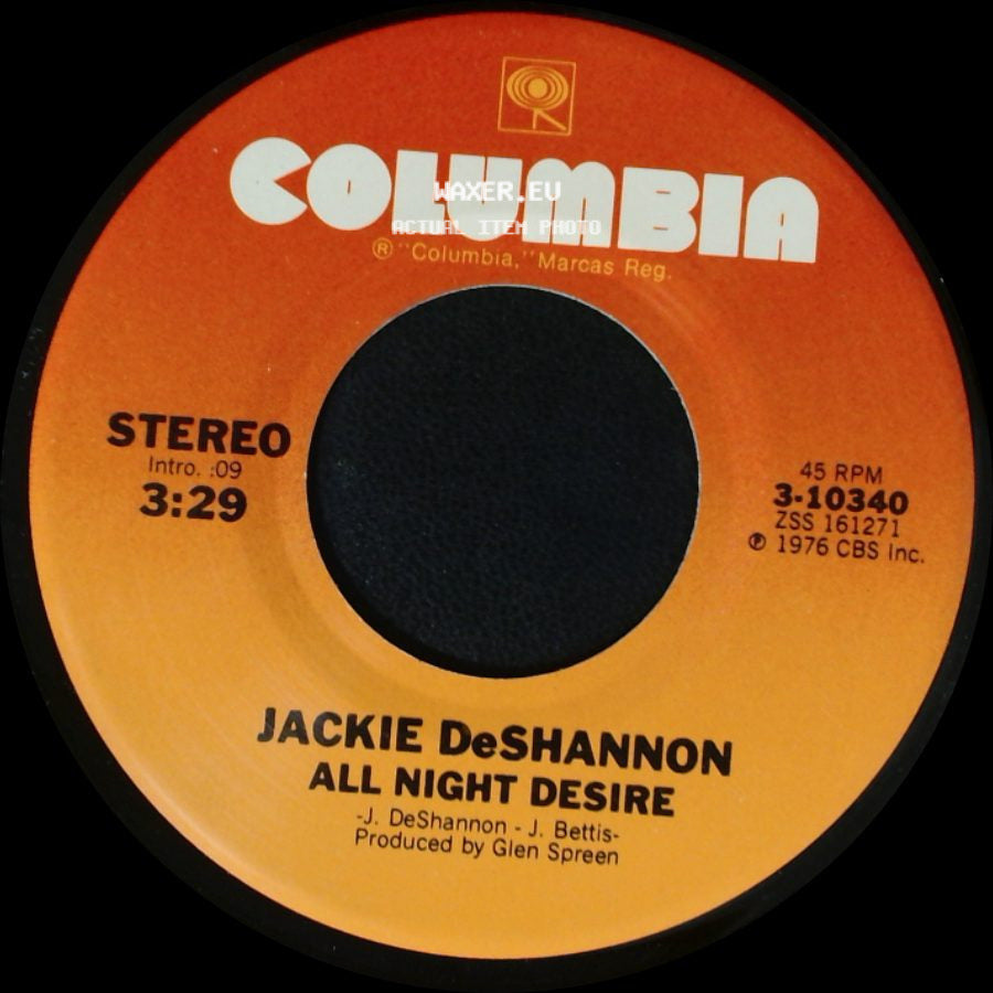 Jackie Deshannon - Fire In The City / All Night Desire side B