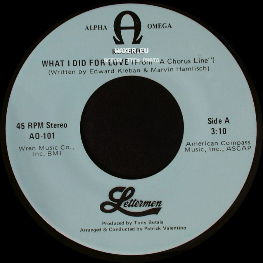 Lettermen - What I Did For Love (From "A Chorus Line") / I'll Be Back side A