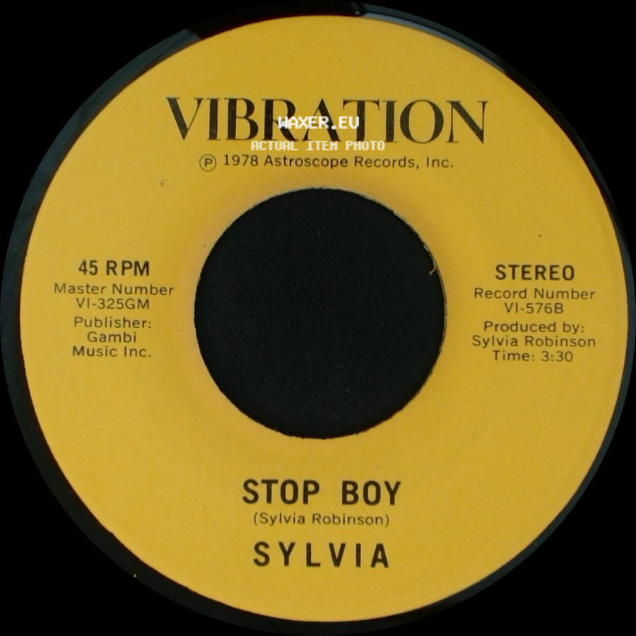 Sylvia - Stop Boy / Automatic Lover side A