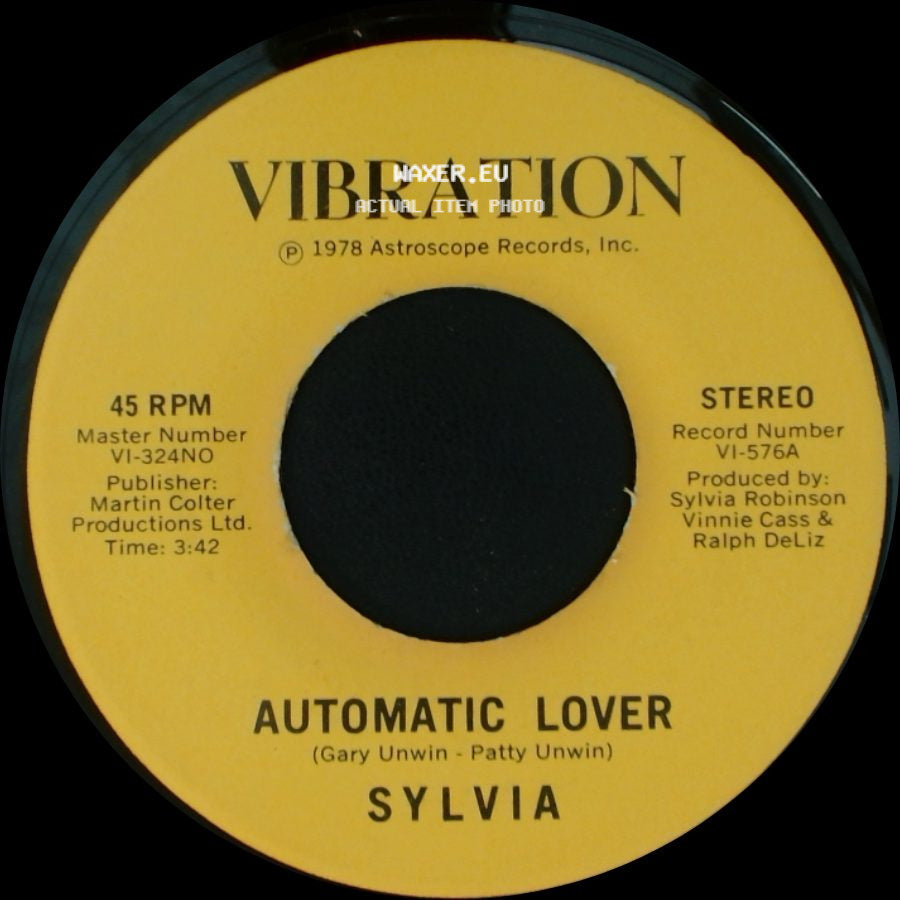 Sylvia - Stop Boy / Automatic Lover side B