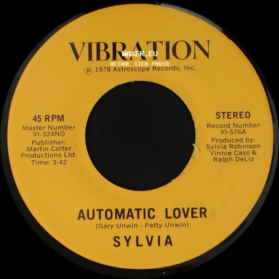 Sylvia - Stop Boy / Automatic Lover side B