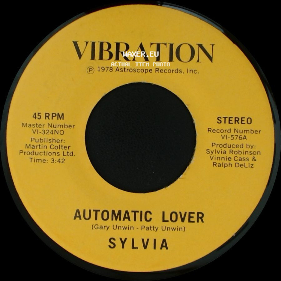 Sylvia - Stop Boy / Automatic Lover side B