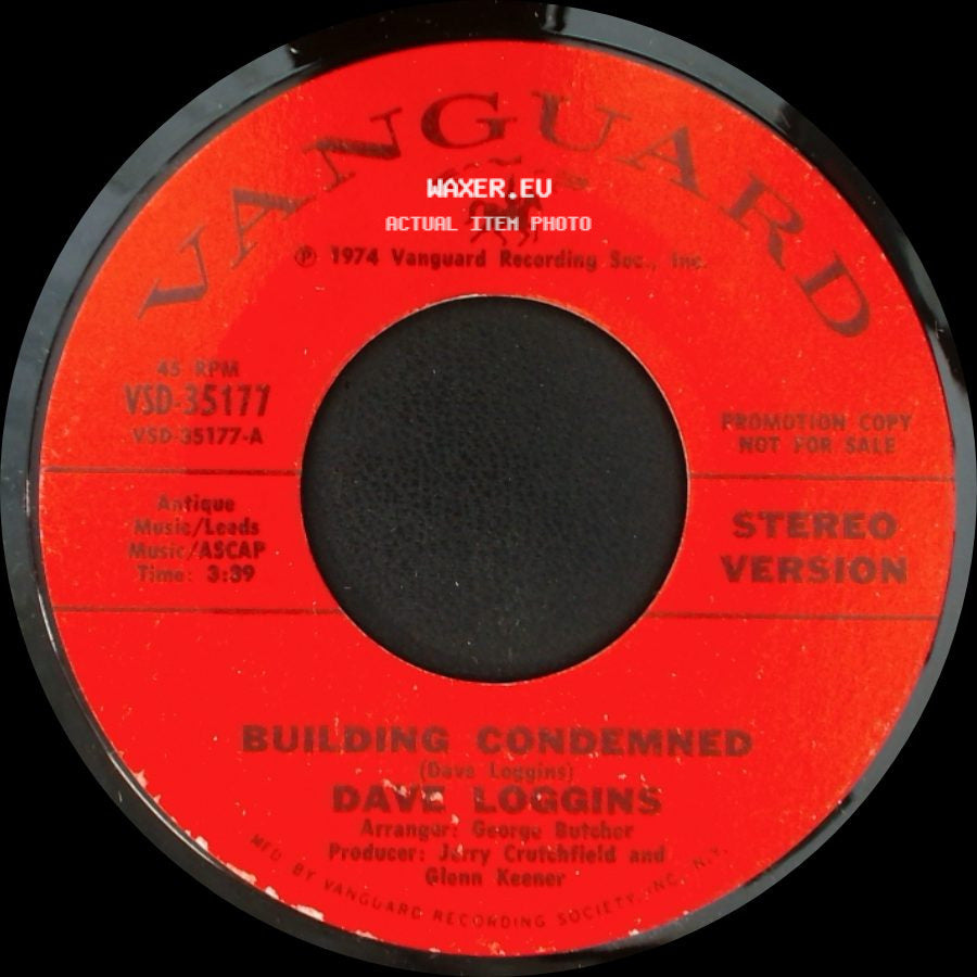 Dave Loggins - Building Condemned / Building Condemned side A