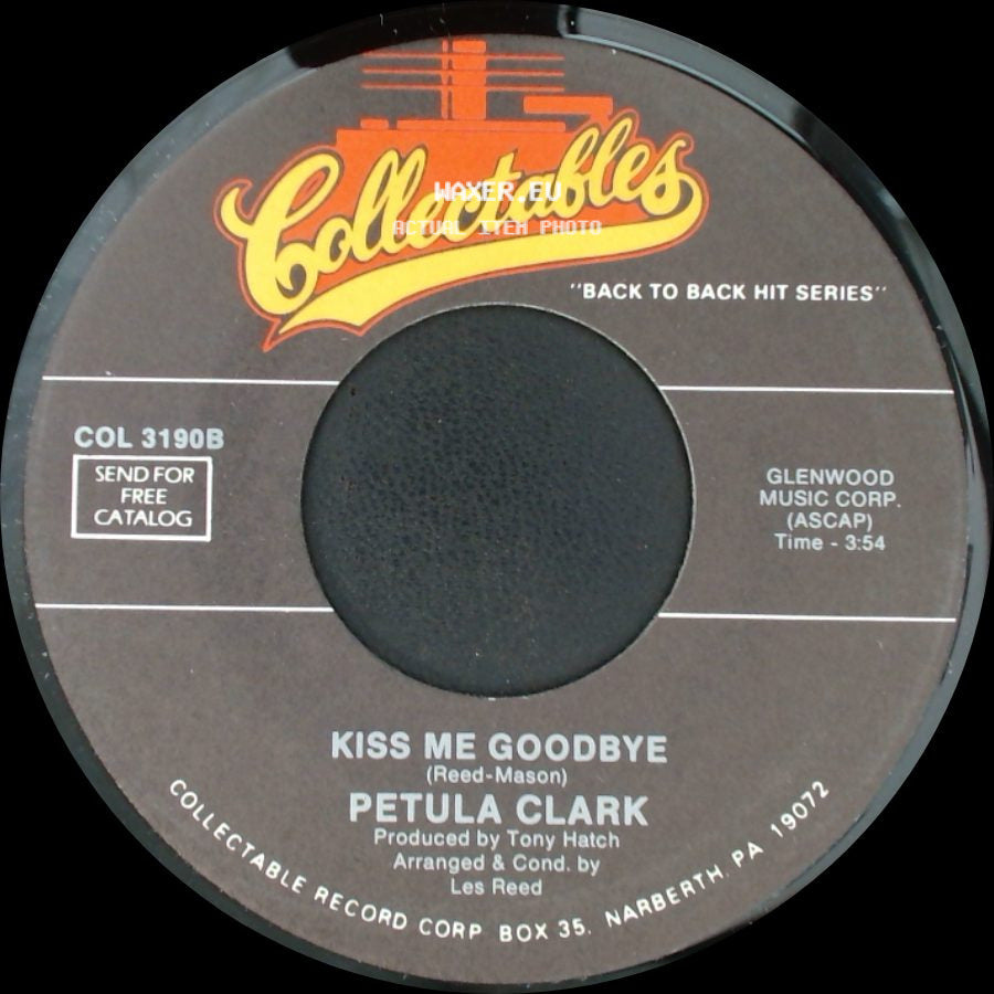 Petula Clark - Downtown / Kiss Me Goodbye side B