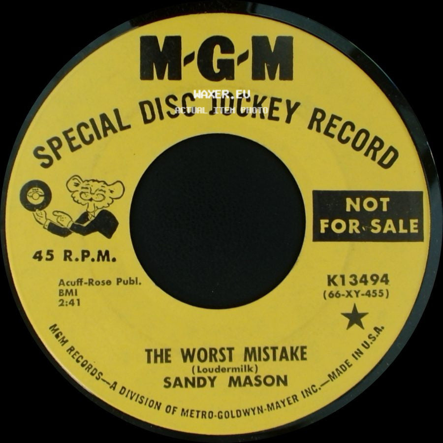 Sandy Mason - The Worst Mistake / Three Steps To The Phone side A