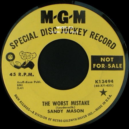 Sandy Mason - The Worst Mistake / Three Steps To The Phone side A
