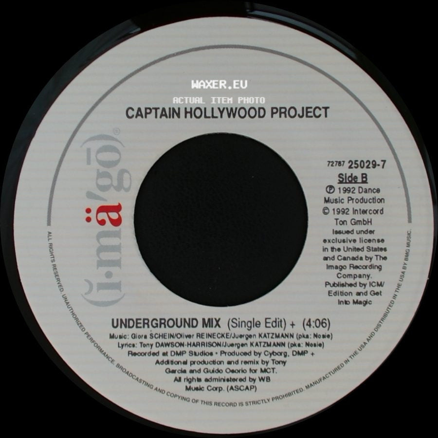 Captain Hollywood Project - More And More (Single Edit) / Underground Mix (Single Edit) + side B