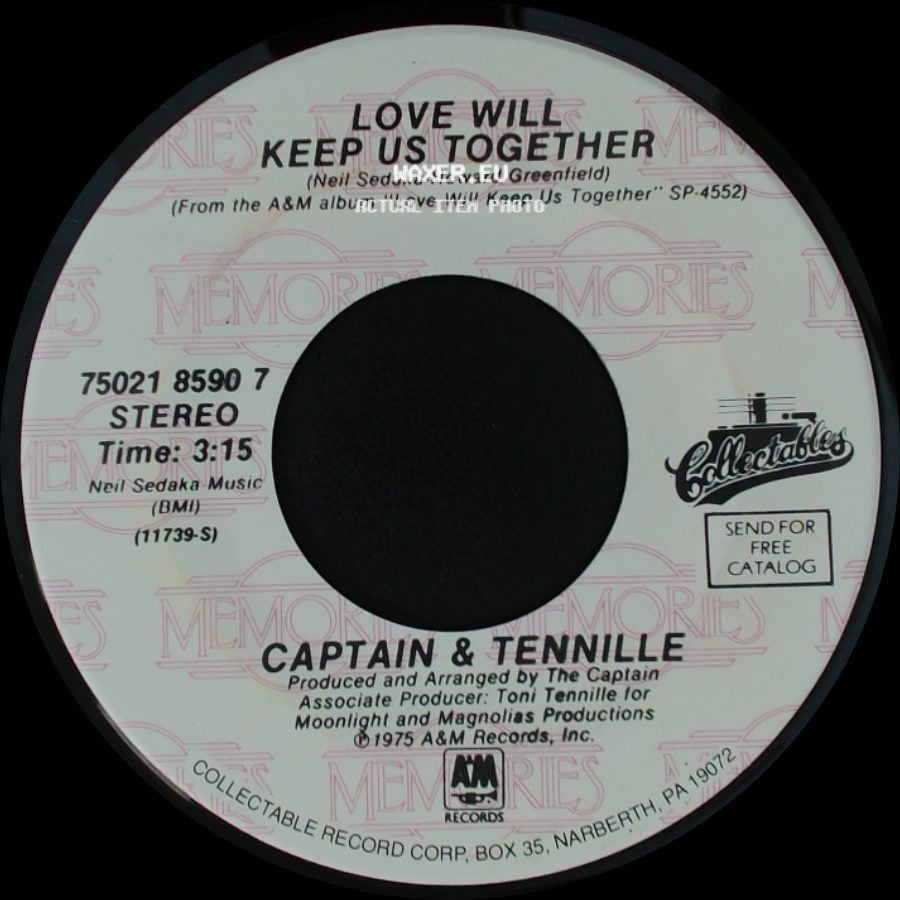 Captain & Tennille - The Way I Want To Touch You / Love Will Keep Us Together side B