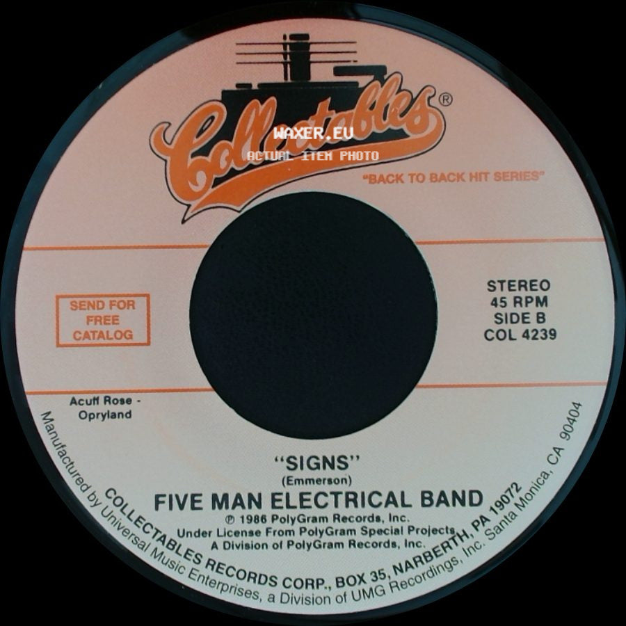 Blue Cheer / Five Man Electrical Band - Summertime Blues / Signs side B