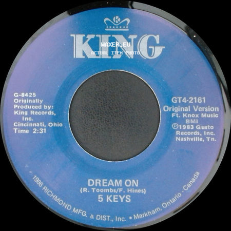 5 Keys - Dream On / Do Something For Me side A