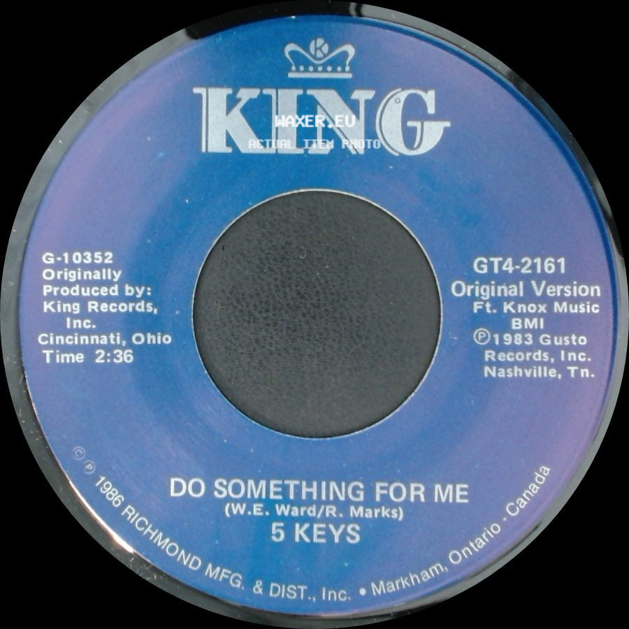 5 Keys - Dream On / Do Something For Me side B