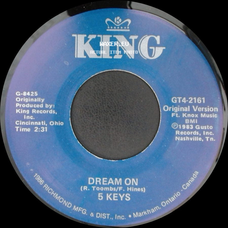 5 Keys - Do Something For Me / Dream On side B