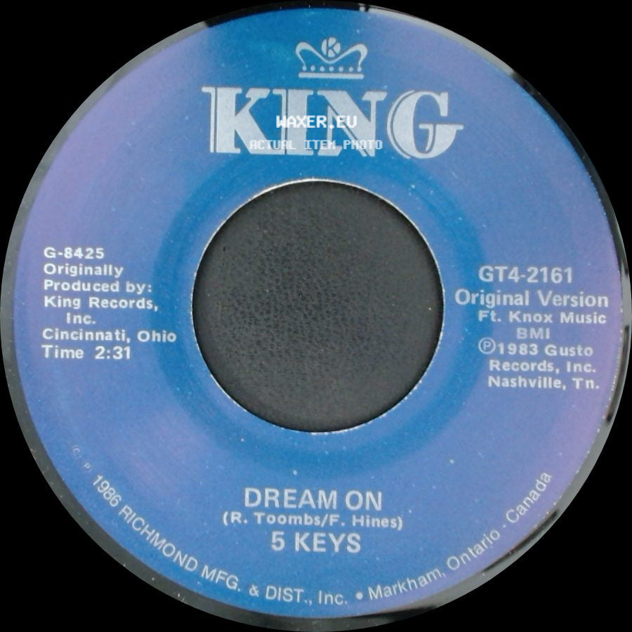 5 Keys - Dream On / Do Something For Me side A