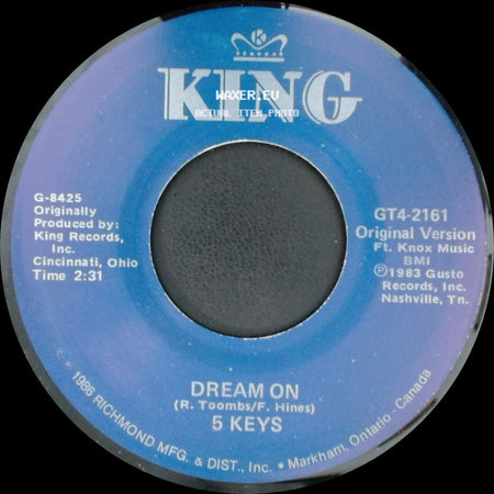 5 Keys - Dream On / Do Something For Me side A