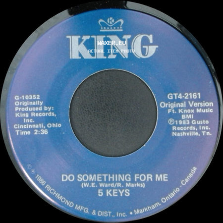 5 Keys - Dream On / Do Something For Me side B