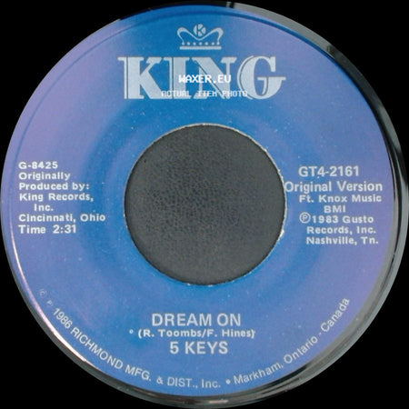 5 Keys - Dream On / Do Something For Me side A