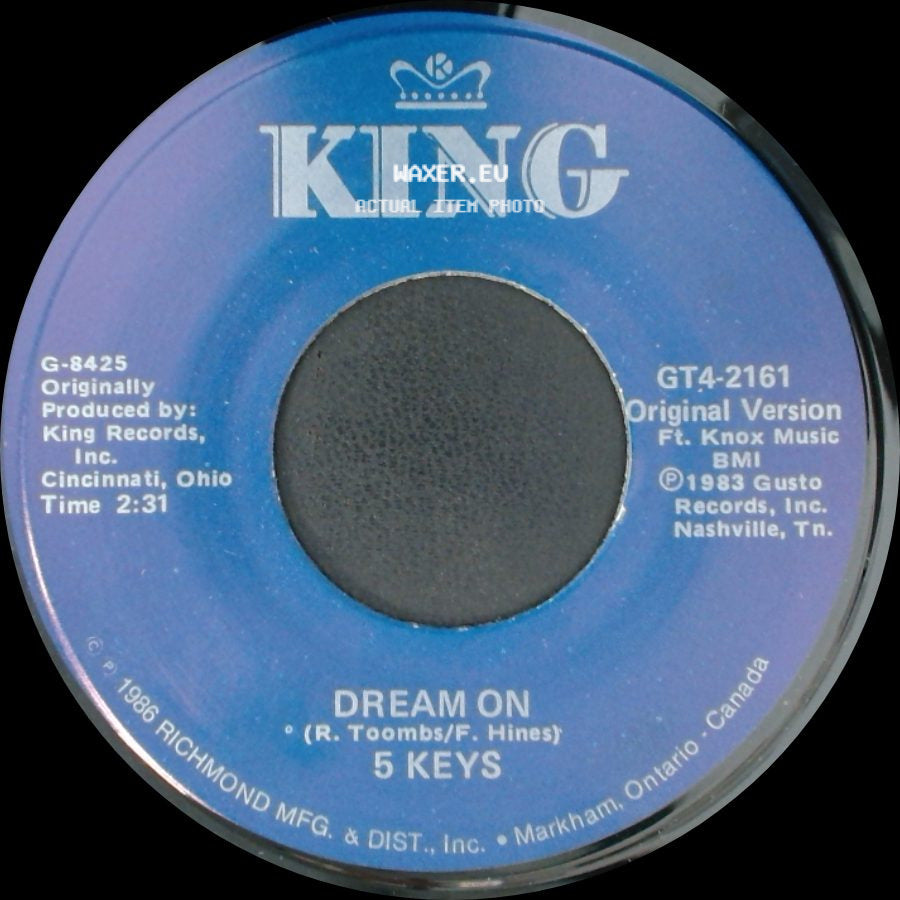 5 Keys - Dream On / Do Something For Me side A