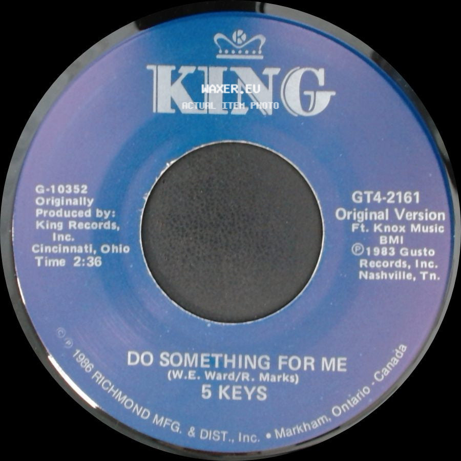 5 Keys - Dream On / Do Something For Me side B