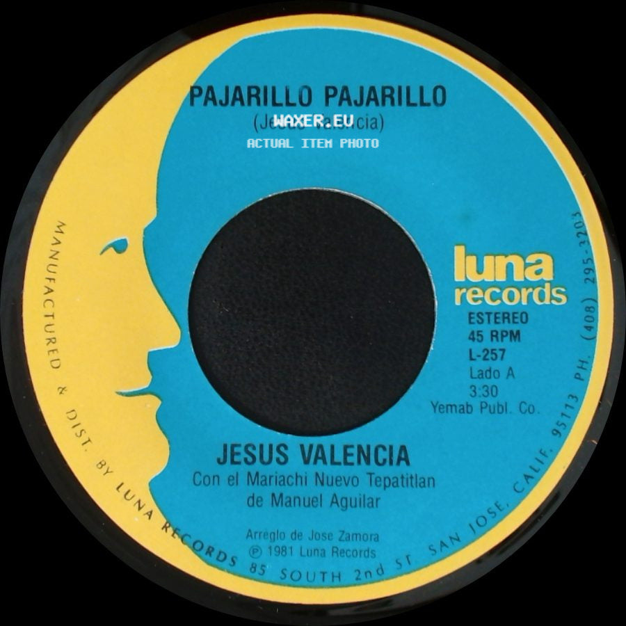 Jesus Valencia / Jesus Valencia Con El Mariachi Nuevo Tepatitlan De Manuel Aguilar - Pajarillo Pajarillo / El Pequenito side A