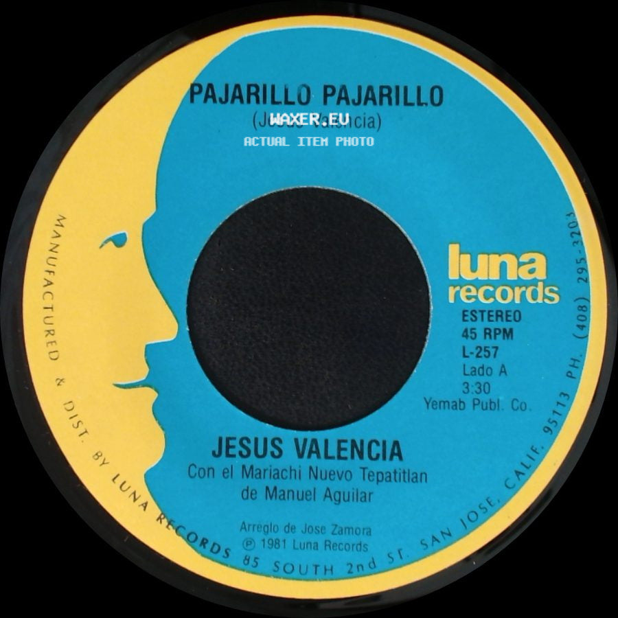 Jesus Valencia / Jesus Valencia Con El Mariachi Nuevo Tepatitlan De Manuel Aguilar - Pajarillo Pajarillo / El Pequeñito side A