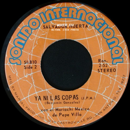 Salvador Huerta - Tu Regreso / Ya Ni Las Copas side B