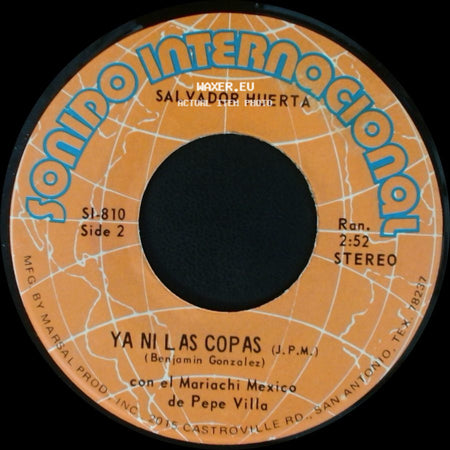 Salvador Huerta - Tu Regreso / Ya Ni Las Copas side B