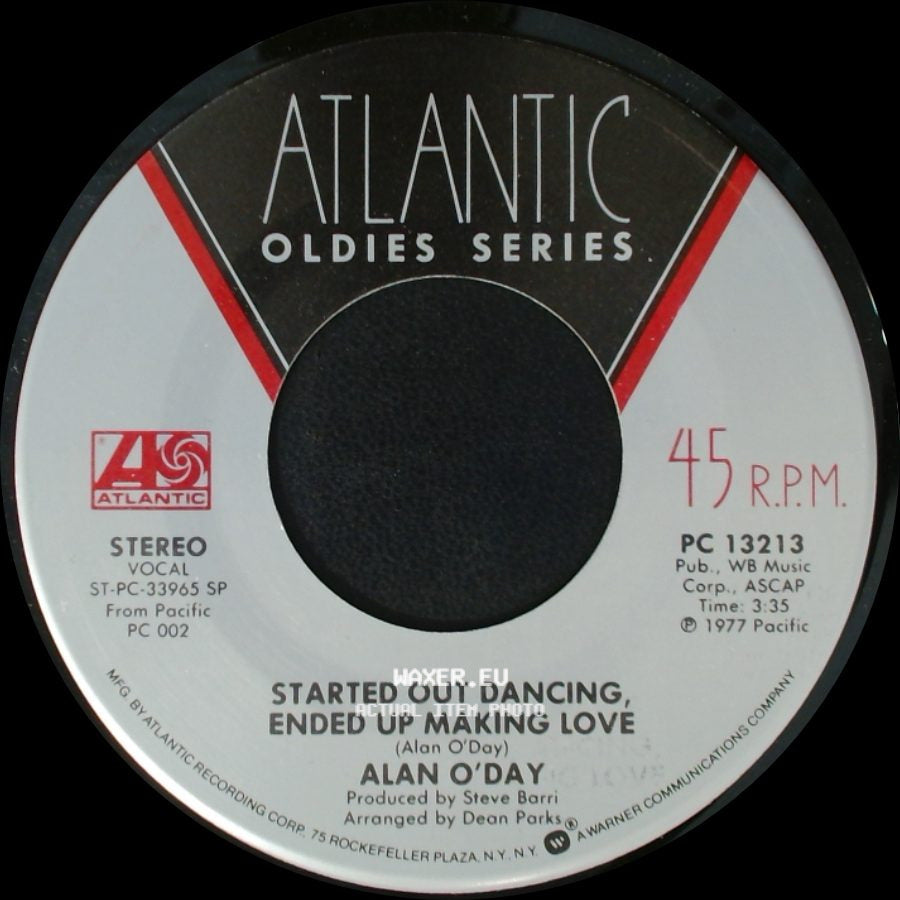 Alan O'day - Started Out Dancing, Ended Up Making Love / Undercover Angel side A