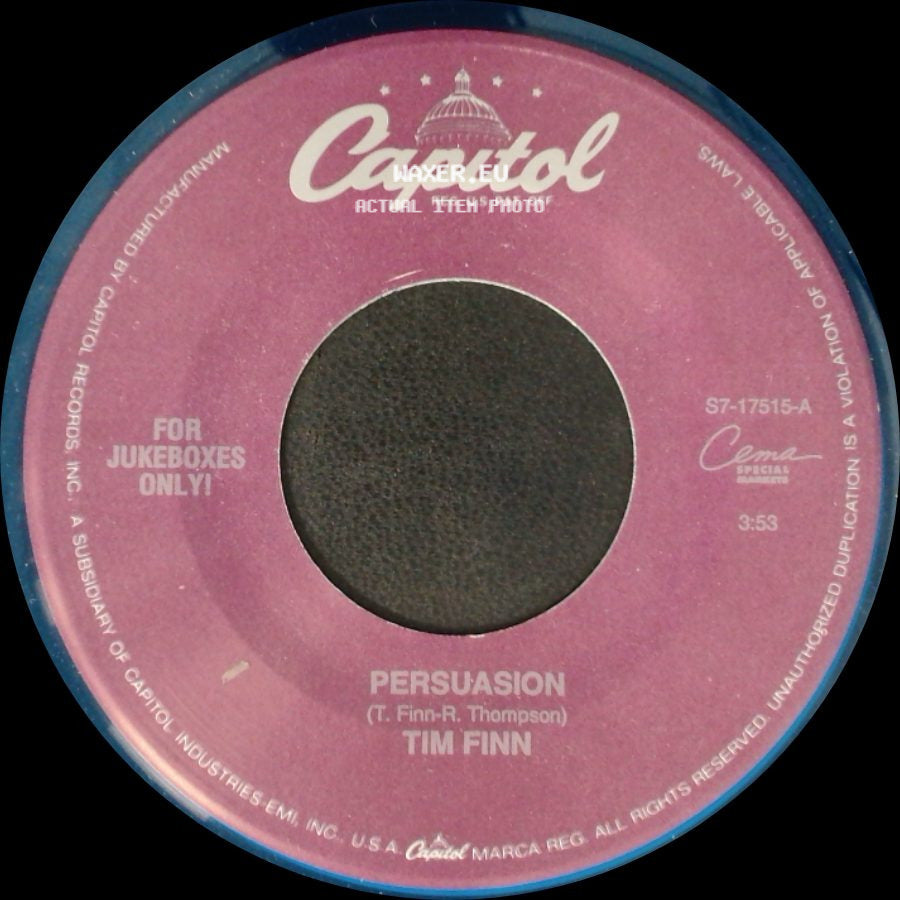 Tim Finn - Persuasion / Hit The Ground Running side A