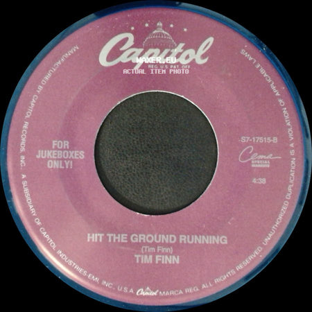 Tim Finn - Persuasion / Hit The Ground Running side B