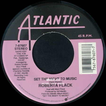 Roberta Flack - Natural Thing / Set The Night To Music side B
