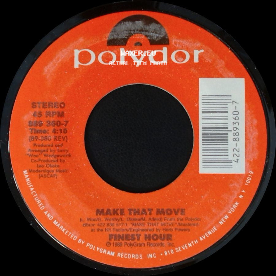 Finest Hour - Make That Move / Make That Move (Dub Edit) side A
