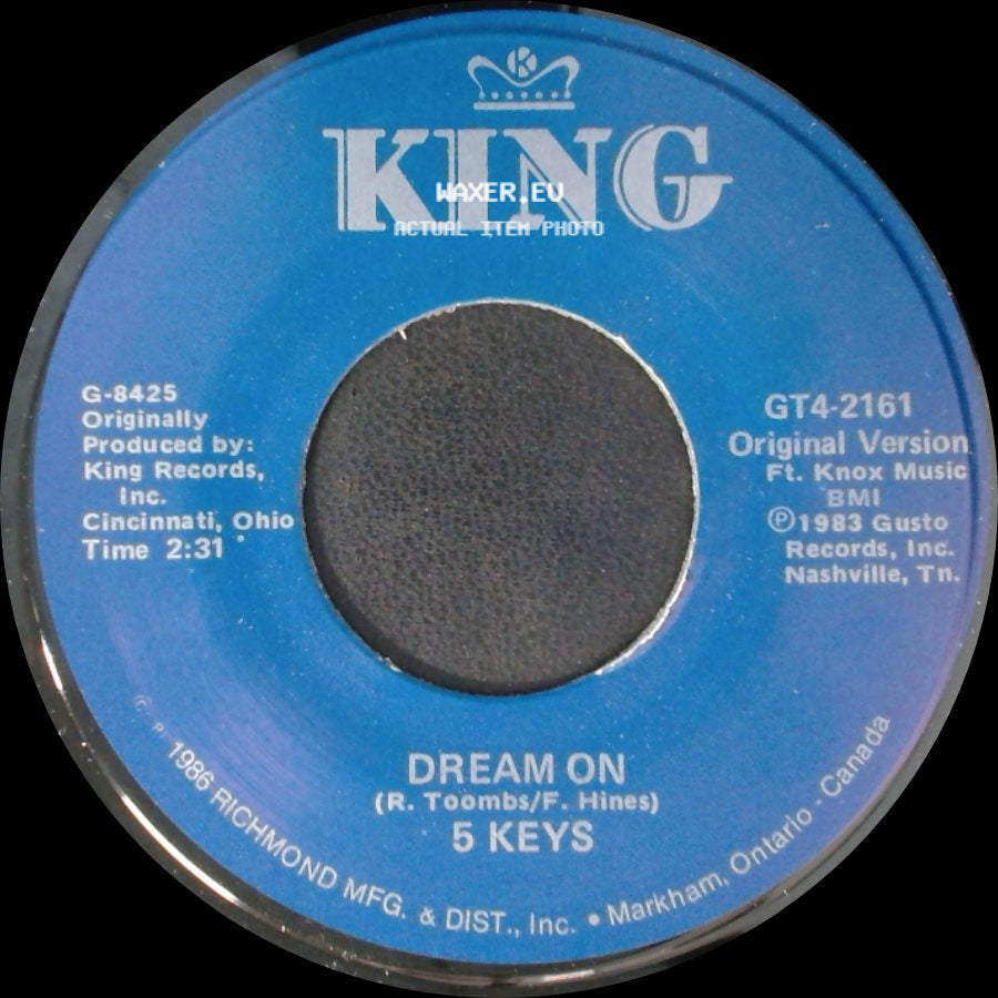 5 Keys - Do Something For Me / Dream On side B
