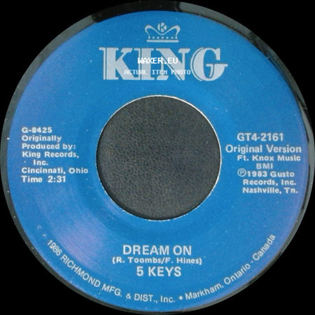 5 Keys - Do Something For Me / Dream On side B