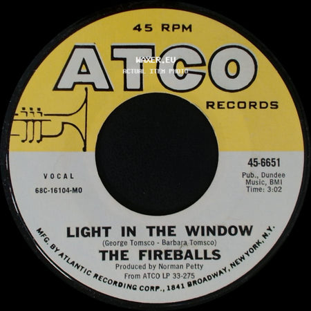 The Fireballs - Long Green / Light In The Window side B