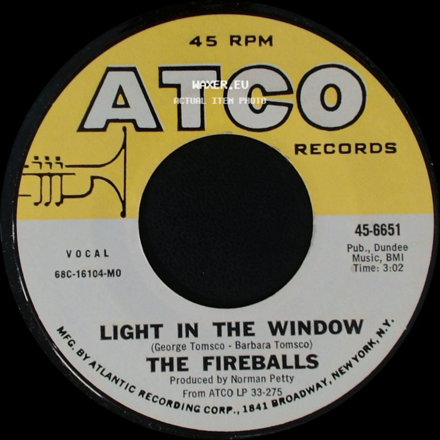 The Fireballs - Long Green / Light In The Window side B