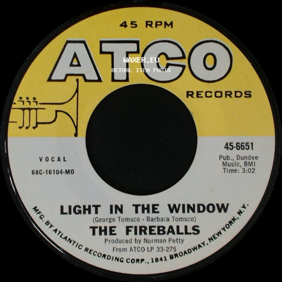 The Fireballs - Long Green / Light In The Window side B