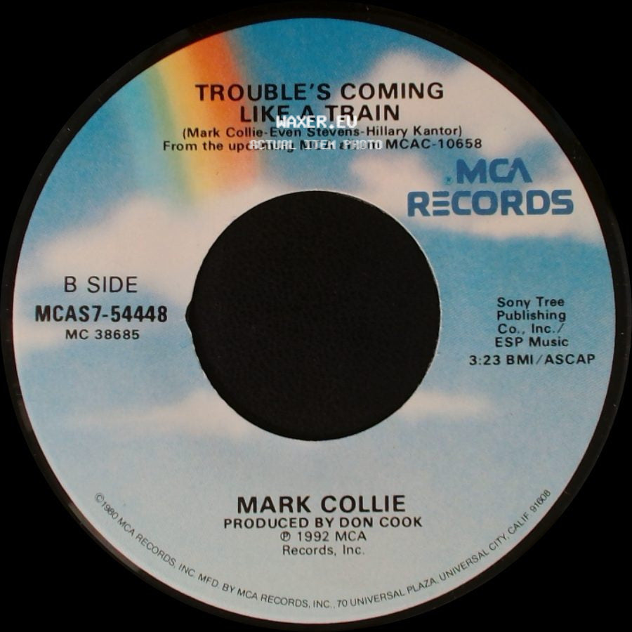 Mark Collie - Even The Man In The Moon Is Cryin' / Trouble's Coming Like A Train side B