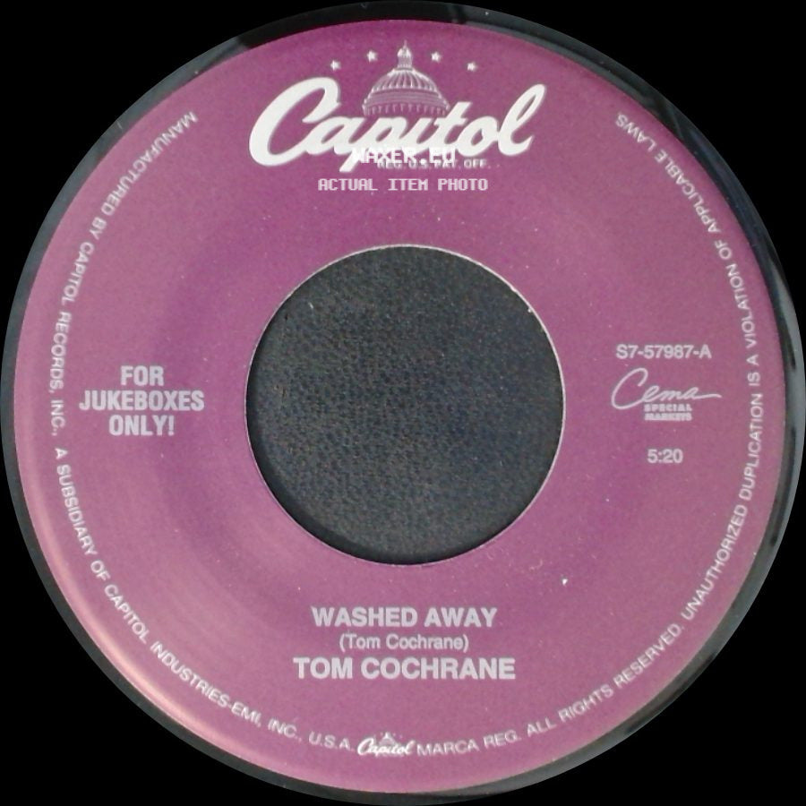 Tom Cochrane - Washed Away / Lunatic Fringe (Live) side A