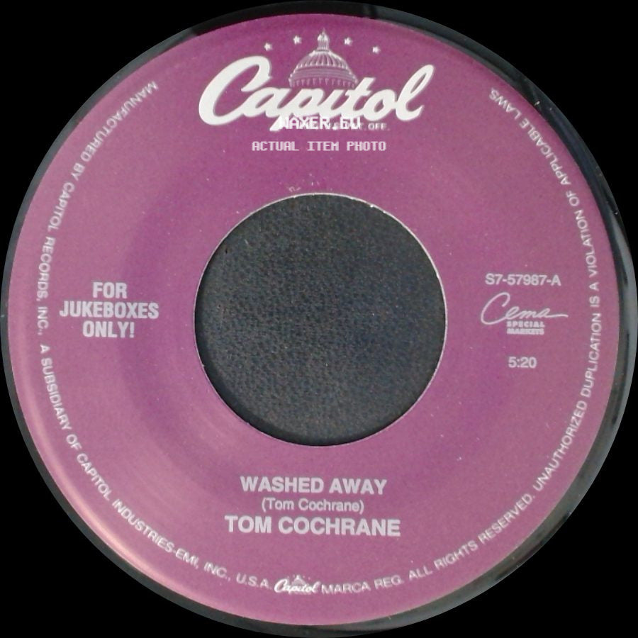 Tom Cochrane - Washed Away / Lunatic Fringe (Live) side A