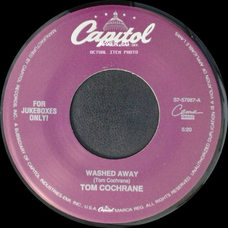 Tom Cochrane - Washed Away / Lunatic Fringe (Live) side A