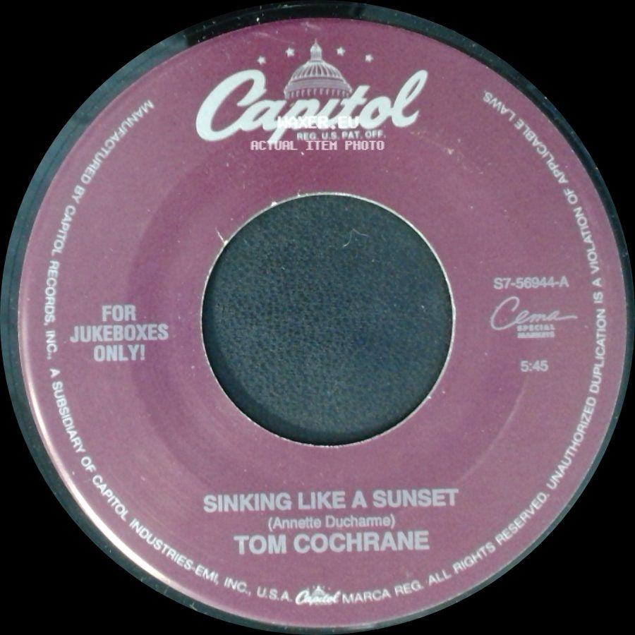 Tom Cochrane - Sinking Like A Sunset / Brave And Crazy side A