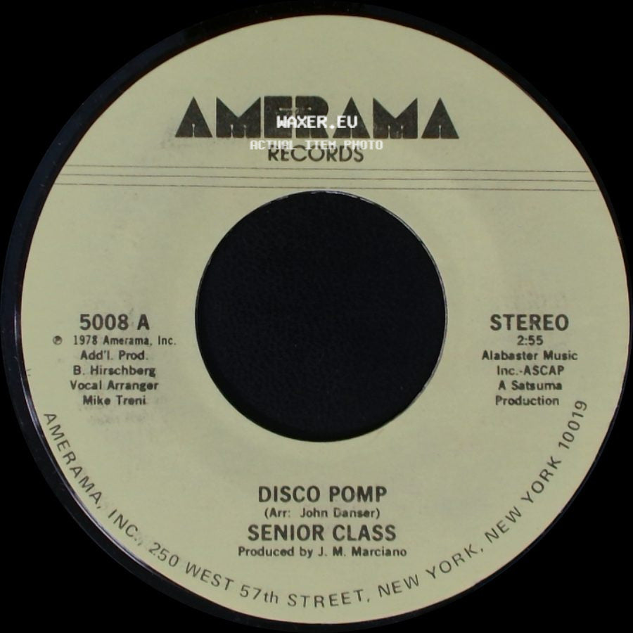 Senior Class - Disco Pomp / Disco Pomp, Too side A