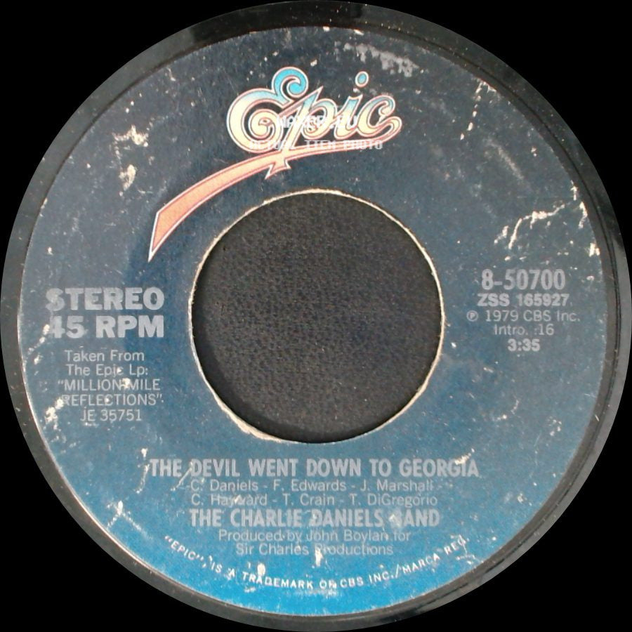 The Charlie Daniels Band - The Devil Went Down To Georgia / Rainbow Ride side A