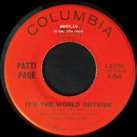 Patti Page - It's The World Outside / Almost Persuaded side A