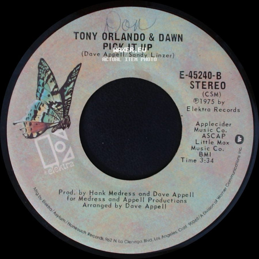 Tony Orlando & Dawn - He Don't Love You (Like I Love You) / Pick It Up side B